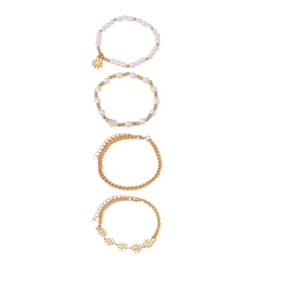 RETAIL $25 Kinsley Armelle Miss Daisy Bracelet Set*4 bracelets*YOUTH - Picture 1 of 1